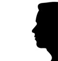 side view of man face vector illustration Royalty Free Stock Photo