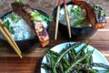 Honey Glazed Asian Style Salmon With Basmati White Rice and sautÃÆÃâÃâ Ã¢â¬â¢ÃÆÃ¢â¬Â ÃÂ¢Ã¢âÂ¬Ã¢âÂ¢ÃÆÃâÃÂ¢Ã¢âÂ¬ÃÂ¡ÃÆÃ¢â¬Å¡ÃâÃÂ© green beans on the side