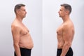 Man Before And After Loosing Fat