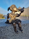 metal figurine of a girl with a whistle in Arkhangelsk