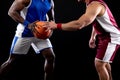 Basketball players in action Royalty Free Stock Photo