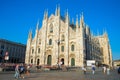 Side view. Milan Cathedral, Italy Royalty Free Stock Photo