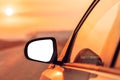 Side view mirror of car mock up Royalty Free Stock Photo