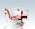 Side view of modern dental equipment on gradient background