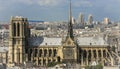 Side view of Notre Dame Cathedral Royalty Free Stock Photo