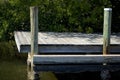 Side view of old boat dock