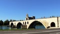 Old broken bridge of Avignon on the RhÃÂ´ne River Royalty Free Stock Photo