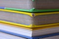 Side view of stracked books Royalty Free Stock Photo