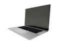 Side view of Open laptop computer. Laptop isolated on a white background Royalty Free Stock Photo