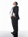 Side View Of Overweight Businessman Standing Royalty Free Stock Photo