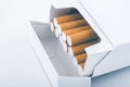 Side view of a pack of cigarettes Royalty Free Stock Photo