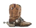Side view of a pair of Cowboy boots with spurs Royalty Free Stock Photo