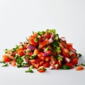 Side View Photo of Vibrant Pico de Gallo in Artistic Food Design Style