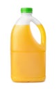 Side view of plastic orange juice bottle Royalty Free Stock Photo