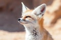 Side view portrait of Fennec fox Generative AI