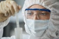 Two Scientists Experimenting in Biotech Lab Royalty Free Stock Photo