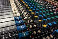 Side View Professional Audio Mixing Console Royalty Free Stock Photo