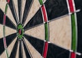 Side view of professional dart board