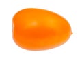 side view of ripe yellow plum tomato isolated Royalty Free Stock Photo