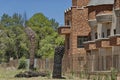 Side view at rooms with balcony of Chateau de Nates, South Africa Royalty Free Stock Photo