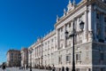 Side view of Royal Palace, Spanish capital Madrid