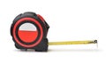 Side view of self-retracting tape measure