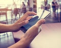 Side view shot of young business man using smart phone Royalty Free Stock Photo