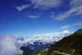 Side View of Silk Route Zig Zag Road Sikkim Royalty Free Stock Photo