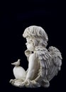 Side view of small angel Royalty Free Stock Photo