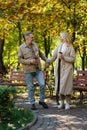 Side view of smiling mature couple Royalty Free Stock Photo