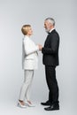 Side view of smiling mature couple Royalty Free Stock Photo