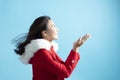 smiling Young  Woman in winter clothes Royalty Free Stock Photo