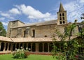 The south facade of the former Saint-Papoul cathedral seen from the cloister