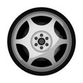 Side view sports racing car wheel icon Royalty Free Stock Photo