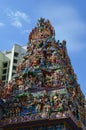 Side View The sri veeramakaliamman temple front serangoon road singapore