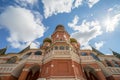Side view of the St basil`s Cathedral on a sunny day Royalty Free Stock Photo