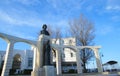 Side view of the Statue of Mihai Eminescu,great romanian writer