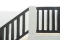 Side view of the steps that are blocked by brown slats. Royalty Free Stock Photo