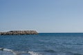 Mediterranean sea  beach view Royalty Free Stock Photo