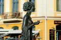 Side View To Sola Statue Representing The Sun In Karlstad Royalty Free Stock Photo