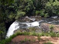 A side view of the top of Zillie Falls in tropical Far North Queensland Royalty Free Stock Photo