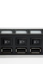 Side view of usb hub ports Royalty Free Stock Photo