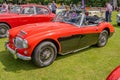 Side on view of a classic Austin Healy 3000 convertible sports car Royalty Free Stock Photo