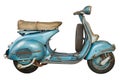 Vintage blue Italian scooter from the fifties