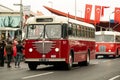 Side view of vintage passanger bus BUSSING 5500 TU.10 produced in 1951. Editorial Shot in Istanbul Turkey