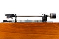 Side view of vintage turntable vinyl record player Royalty Free Stock Photo