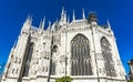 Side view of wall of Milan Cathedral Royalty Free Stock Photo