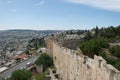 A side view of the walls. the holy city. Jerusalem Royalty Free Stock Photo