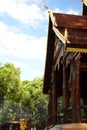 Side view of Wat Tha Sai facade. Thai Mueang. Thai Mueang district. Phang Nga province. Thailand