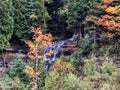 Side view of waterfall in Munising, Michigan Royalty Free Stock Photo